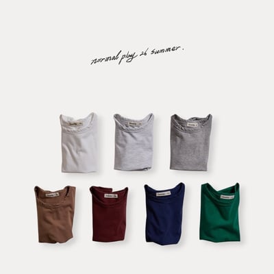 百搭純色寬鬆上衣(7color)2