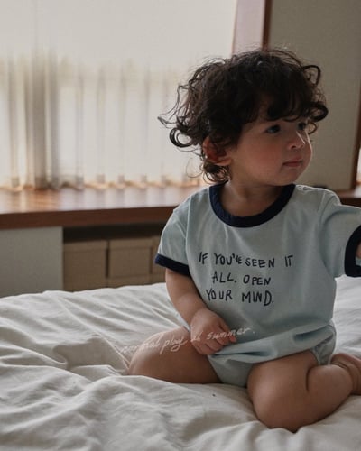 撞色滾邊包屁衣(2color)2