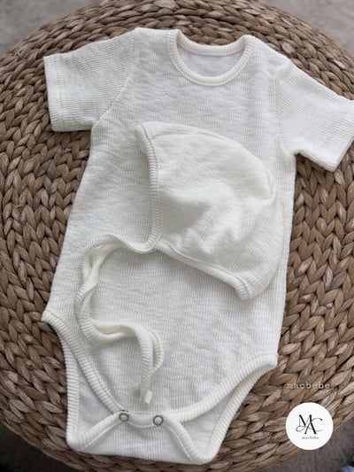 純色包屁衣+綁帶帽set14