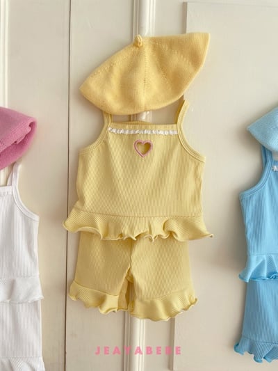 鏤空愛心木耳捲邊背心套裝6