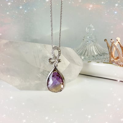 貴人/財富/精品-《水滴紫黃晶珠寶項鍊》5