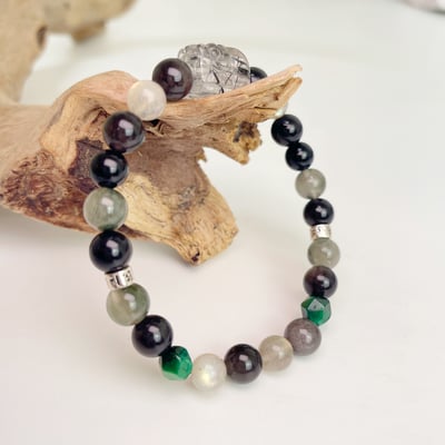 型男款-《黑髮晶貔貅多寶手鍊》3