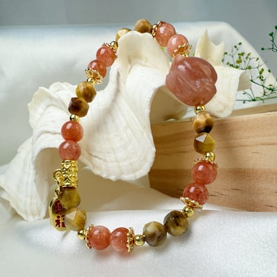旺運勢/正能量-《橙月光狐狸金太陽虎眼手鍊》3