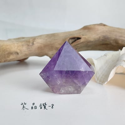 紫晶鑽水晶柱能量擺件8