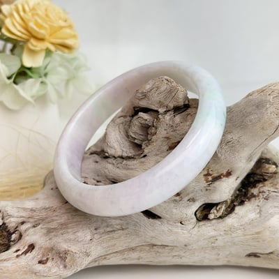 平安吉祥/養護磁場-《豆青淡紫羅蘭翡翠手鐲》7