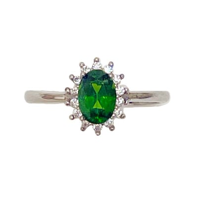 綠透輝石鑽圈戒指1