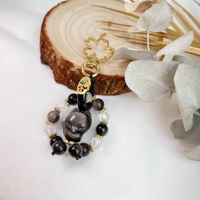 鎮煞/避邪/防小人-《瑪瑙圈銀曜狐貍吊飾》2