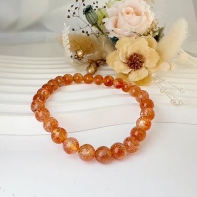 正能量/旺運勢/招財-《7mm星光晶點金太陽手鍊》2