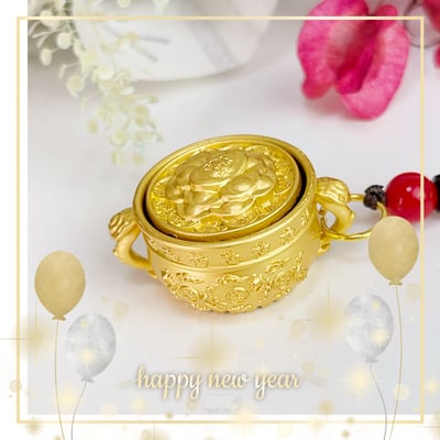 招財/聚財/結好緣-《旋轉聚寶盆吊飾鑰匙圈》2