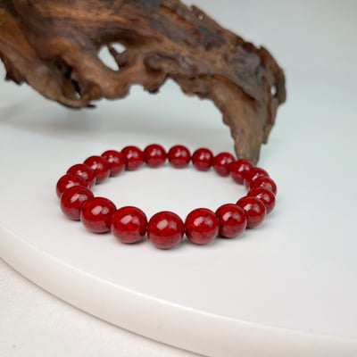 招財&擋煞-《10mm整圈礦體硃砂手鍊》4