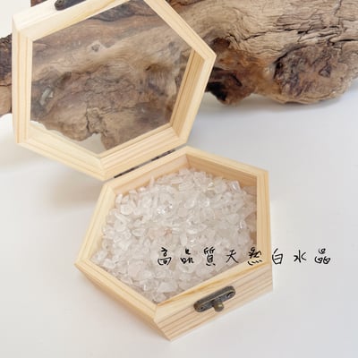 《水晶消磁淨化盒》-原木六角形3