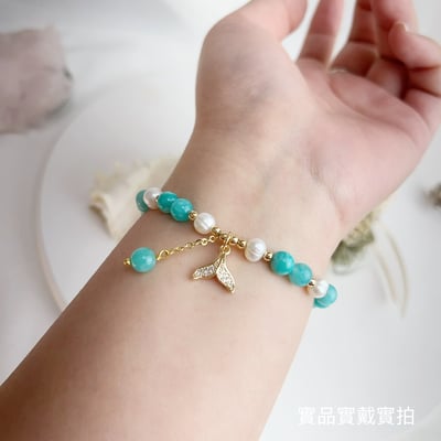 希望之石/天然珍珠-《天河石珍珠手鍊》6