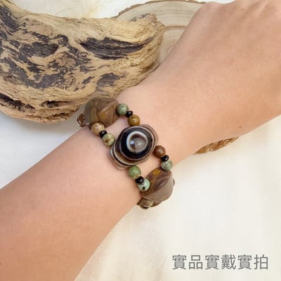 避邪平安/招福趨吉-《天眼天珠女媧綠松石手排》6