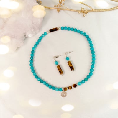 聚財/保平安-《藍松石長虎眼雙圈手鍊》6