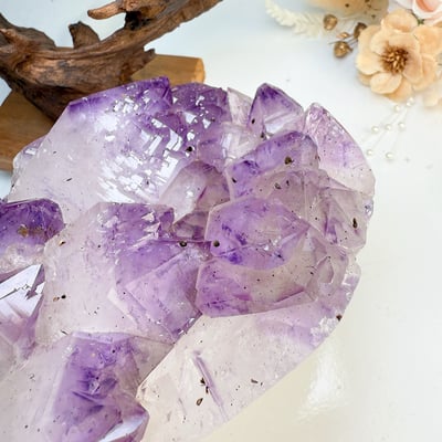 聚財聚氣/淨化磁場-《紫晶花原礦座擺件》4