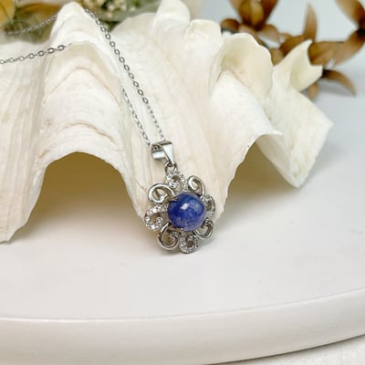 運氣爆棚/和諧能量-《圓形蛋面丹泉石項鍊》6