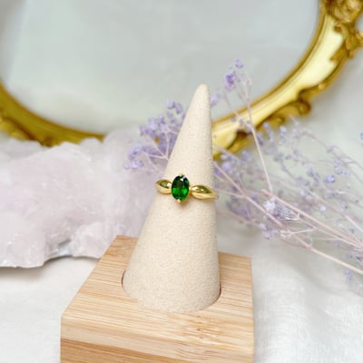 綠透輝石金戒指3