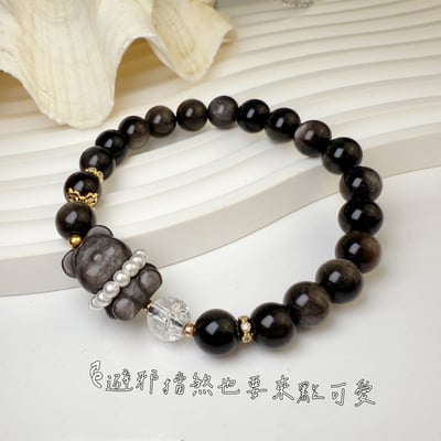 貴人/好運/平安-《銀曜珍珠熊手鍊》4