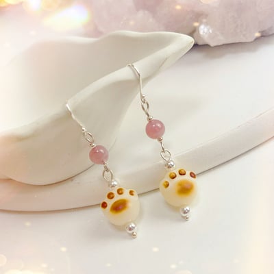 自然風貓掌耳環4