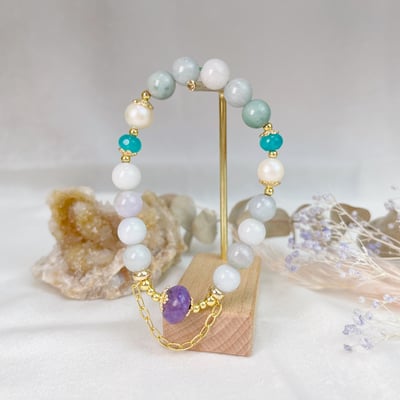 智慧貴人/吉祥平安-《紫龍晶緬甸玉珠手鍊》3