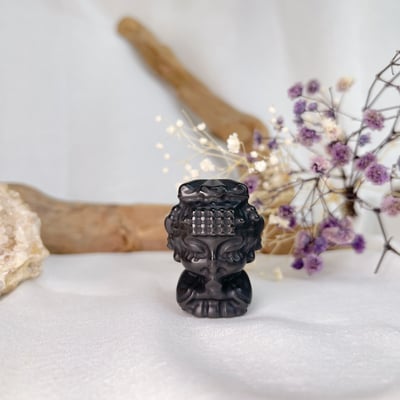 媽祖護佑/吉祥平安-《黑曜媽祖原礦雕件》4