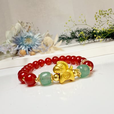 健康/平安-《馬上有錢紅玉髓手鍊》3