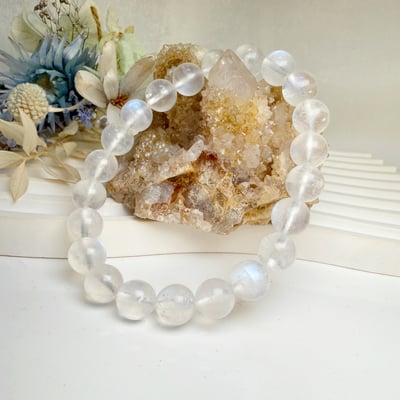 正能量/安穩平靜-《8mm藍韻白月光石手鍊》2