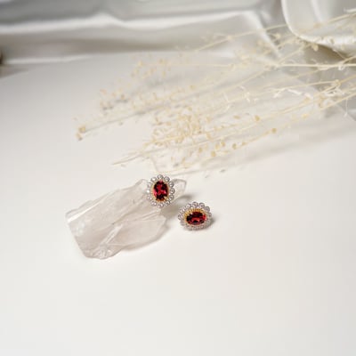 紅石榴耳環3