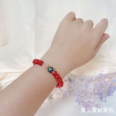 避邪擋煞 / 開運招財-《粉晶銅蓮花帝王砂硃砂手鍊》5