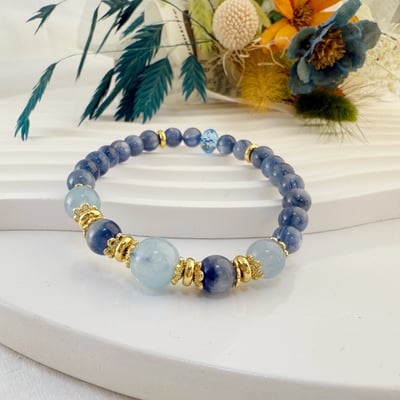 心靈力量/財富豐盈-《金色年華藍晶石手鍊》3