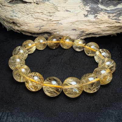 全淨體/金鈦絲/招財之王-《超頂級淨體鈦絲金鈦晶手鍊》4