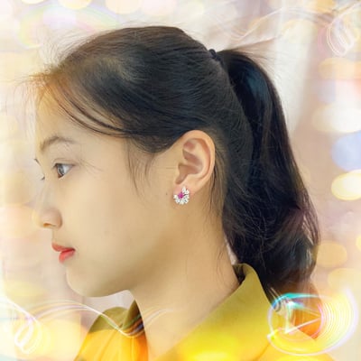 輕奢珠寶紅寶耳環5