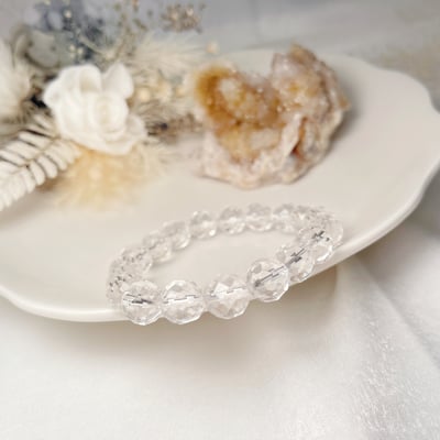 10mm激光料白水晶手珠2