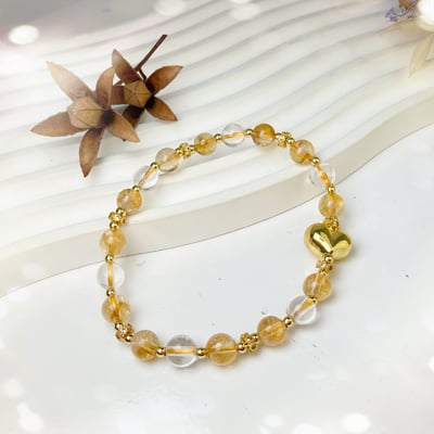 純粹的愛意-《愛心珠白黃水晶手鍊》3