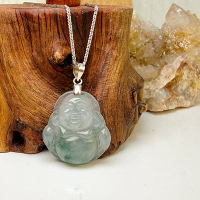 化解煞氣/福氣喜樂-《冰種飄花彌勒佛項鍊》5