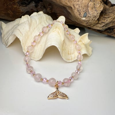 桃花運/貴人多-《魚尾粉晶手鍊》2