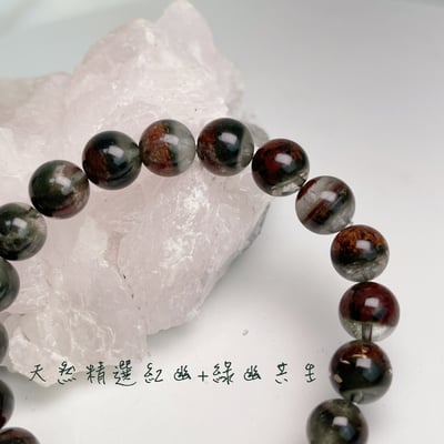 穩定心靈/招財助事業-《9.5mm綠幽靈聚寶盆水晶手鍊》3