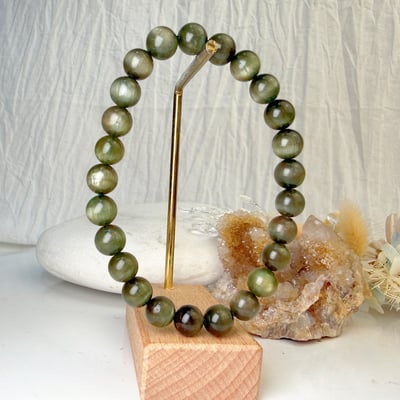 穩定/洞察/事業-《7.5mm特級貓眼綠磷灰石手鍊》4