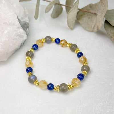 黃水晶·青金·拉長能量手鍊4