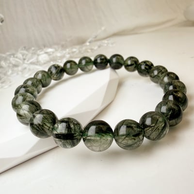 事業/正能量/穩定-《8.5mm高品綠髮晶手鍊》3
