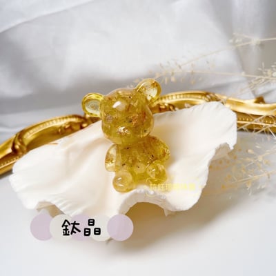 水晶能量/ 開運擺飾-《手工金箔水晶小熊》3