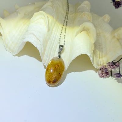 收藏級-鈦晶花滿絲項鍊2