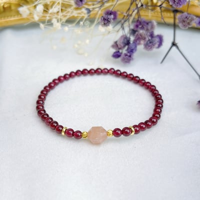 設計款-橙月光紫牙烏手鍊1