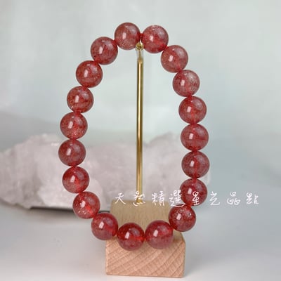 招人緣/招桃花/好運氣-《星光晶點草莓晶手鍊》4