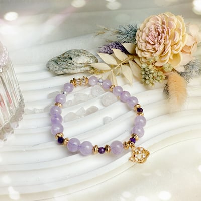 貴人/頂輪能量-《8mm星球薰衣草紫晶手鍊》4