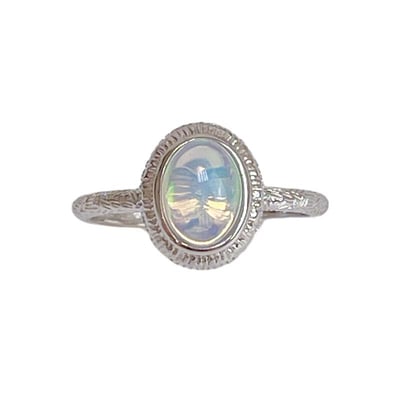 藍韻光遊彩/透體料-《水晶蛋白石紋路設計戒指》1