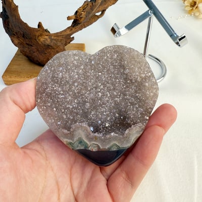 聚財聚氣/淨化磁場-《砂糖灰體原礦紫晶鎮擺件》5