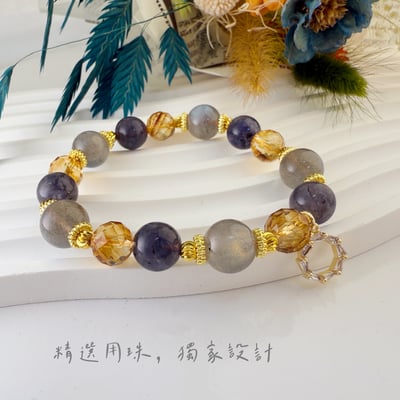 心靈智慧/事業有成《菫青拉長黃水晶手鍊》4