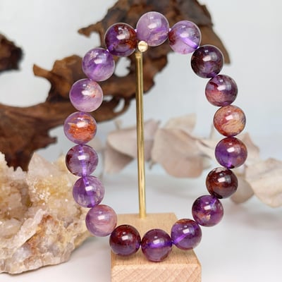 貴人/事業/健康-《10mm紫幽靈異象水晶手鍊》4