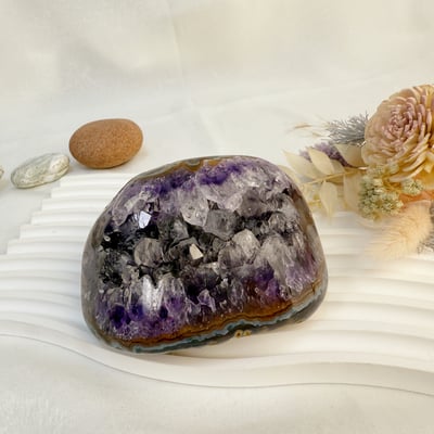 聚財聚氣/淨化磁場-《開口笑原礦紫晶鎮擺件》7